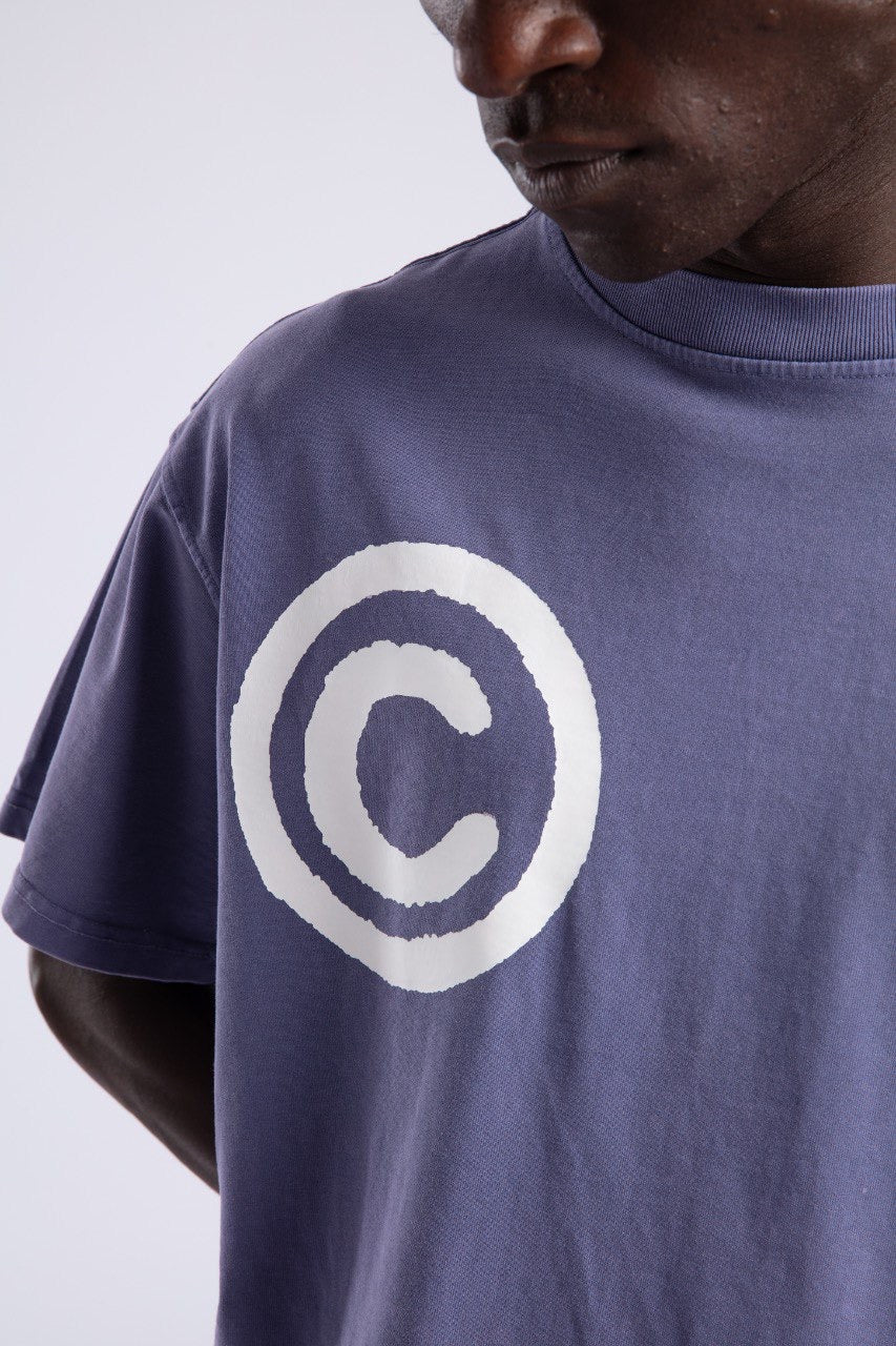 Purple Relaxed T-Shirt with Bold C Logo Streetwear Print