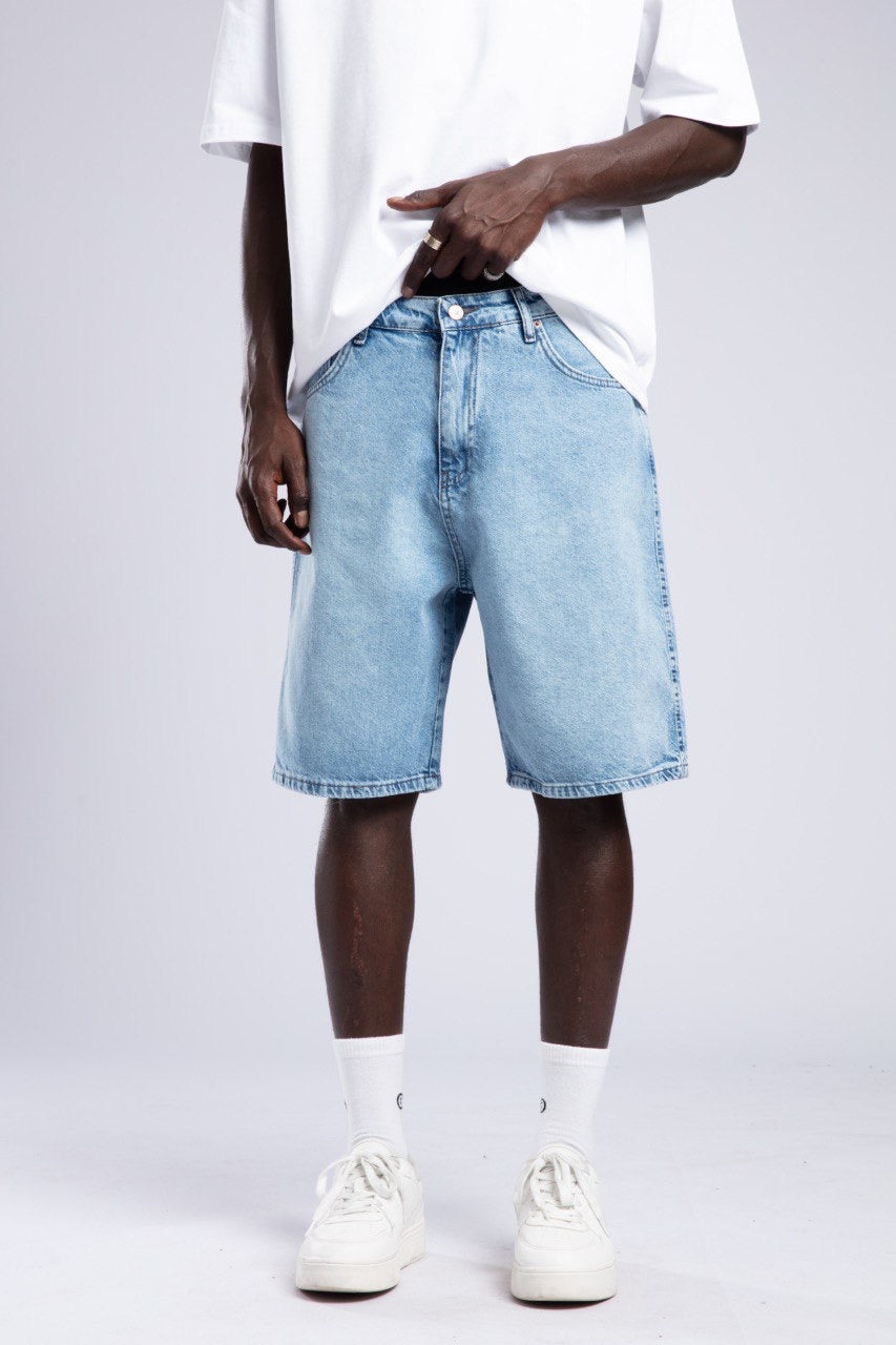 Men’s Relaxed Fit Light Blue Denim Shorts