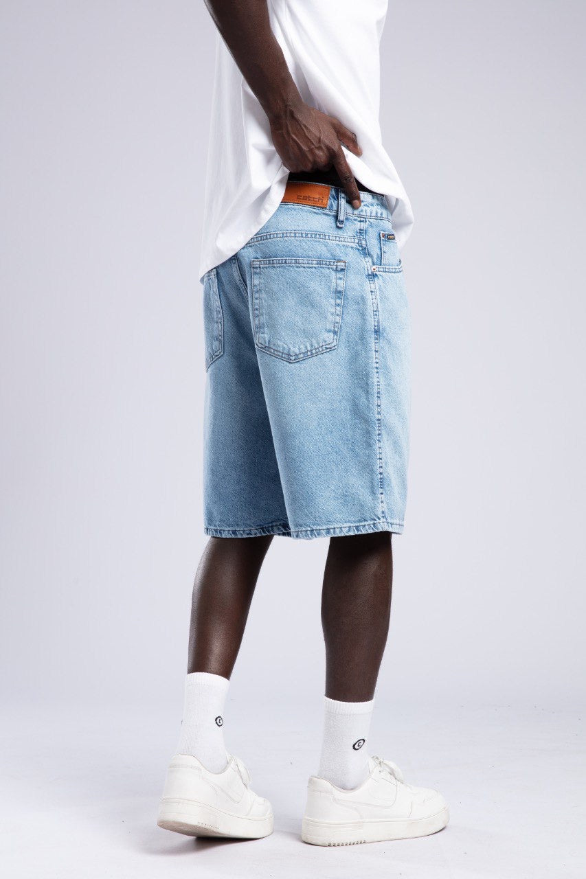 Men’s Relaxed Fit Light Blue Denim Shorts