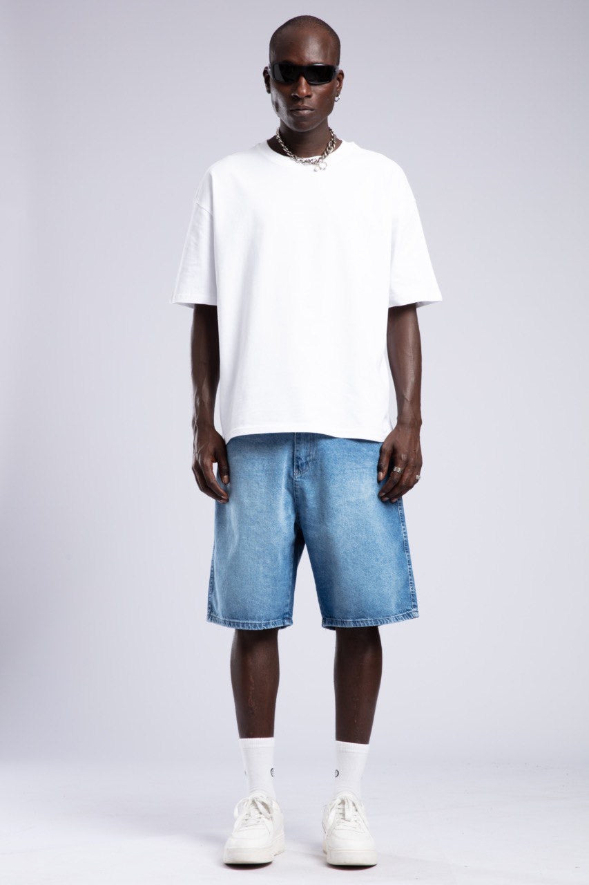 Classic Light Blue Denim Shorts – Relaxed Streetwear Style