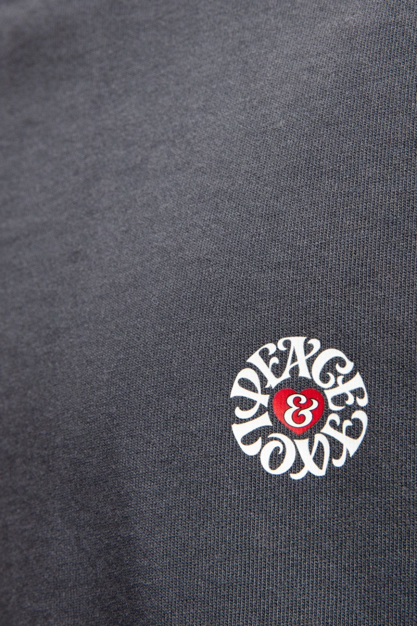 Minimalist Charcoal Gray Oversized Cotton T-Shirt