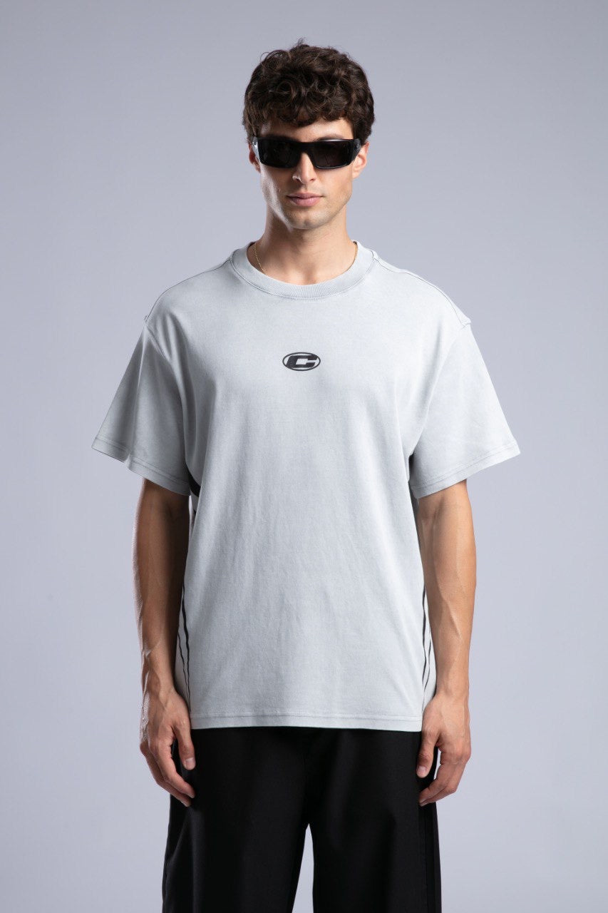 Graphic Logo Oversized Tee for Men Casual Streetwear