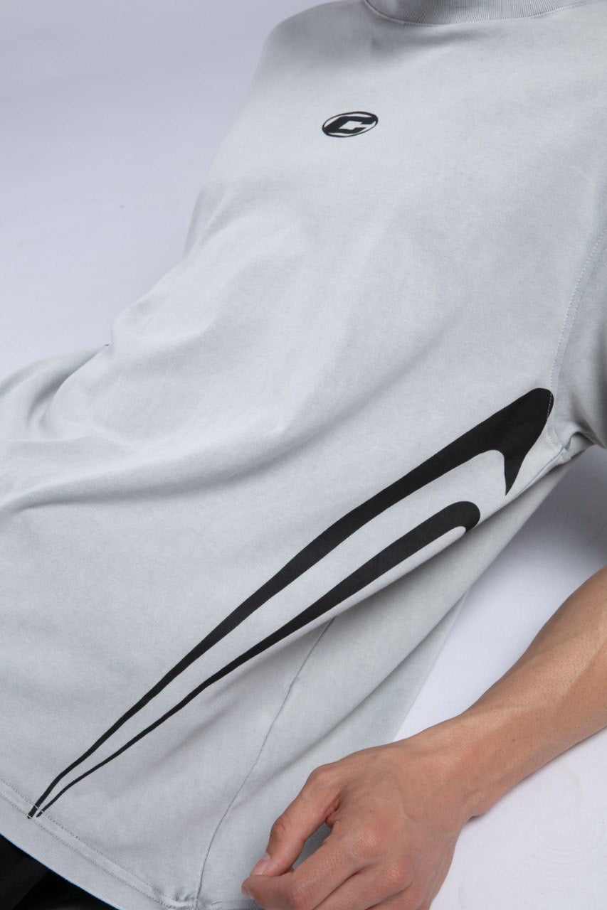 Graphic Logo Oversized Tee for Men Casual Streetwear