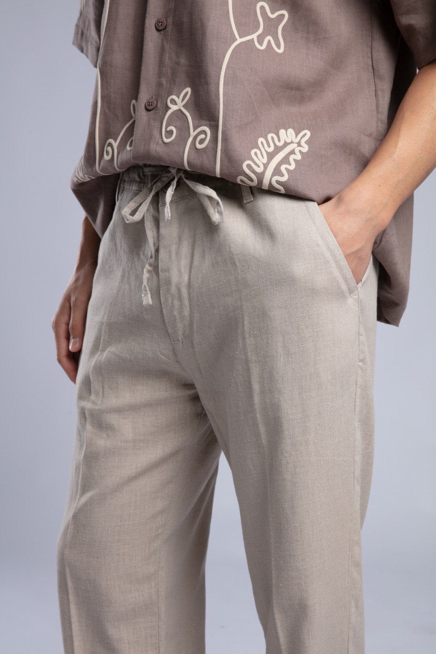 Men’s Linen Drawstring Pants – Lightweight Casual Style