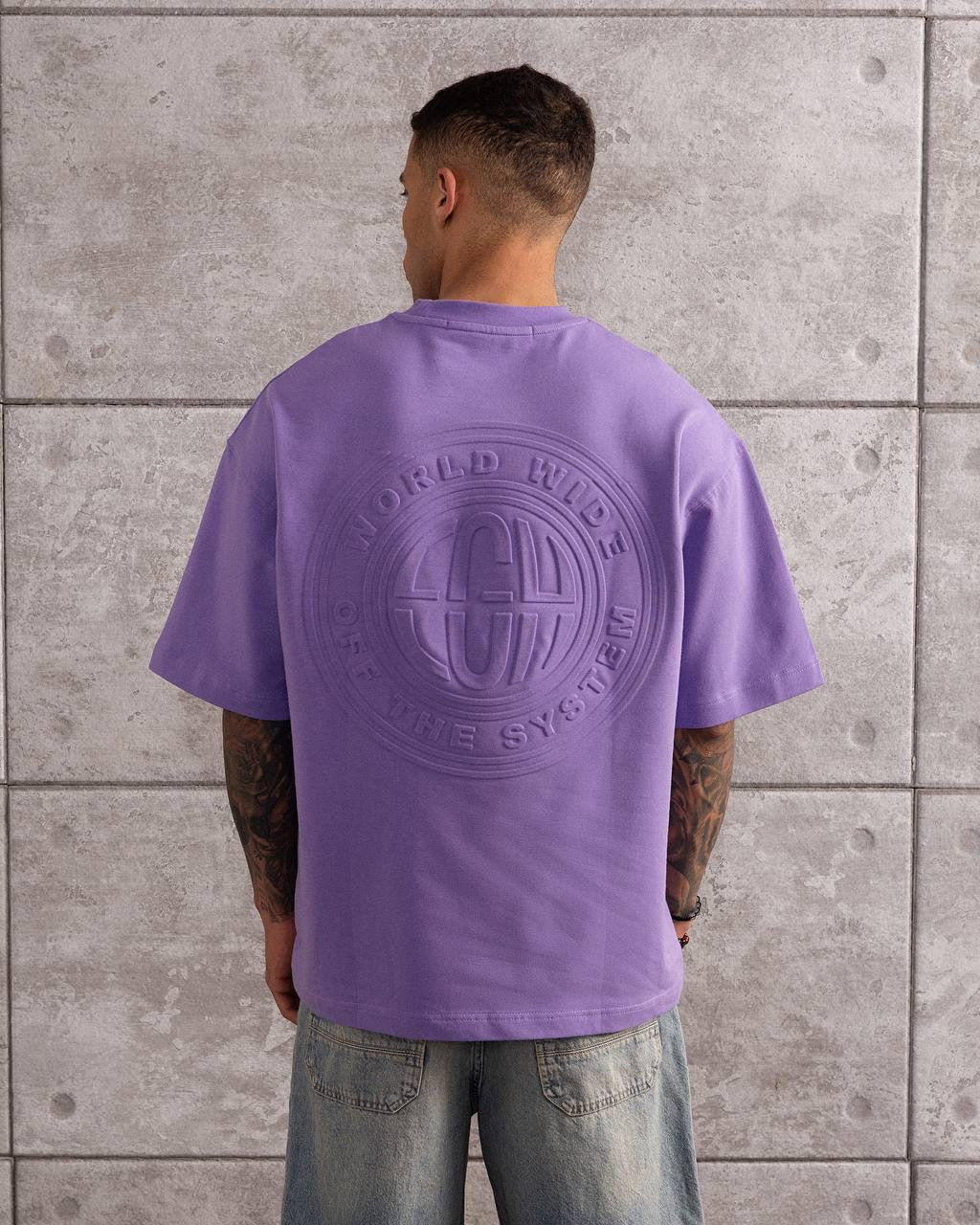 Embossed Back Logo Oversized T-Shirt for Men