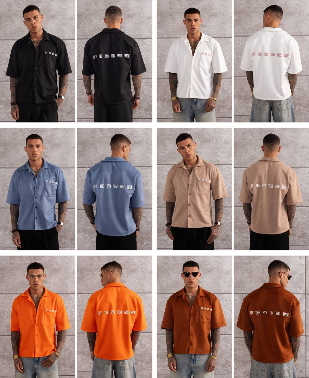Embroidered Logo Button-Up Summer Shirt for Men’s