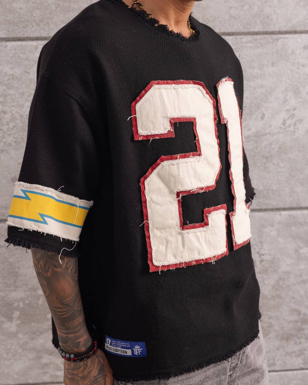 Men’s Streetwear Top with Number 21 Design T-Shirt