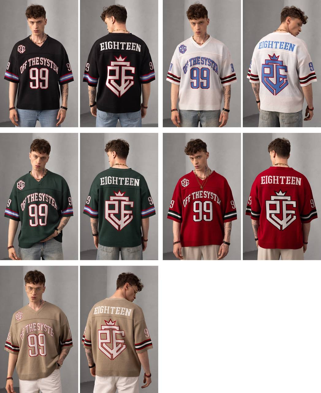 Off-The-System 99 Oversized Varsity T-Shirt – Unisex Streetwear