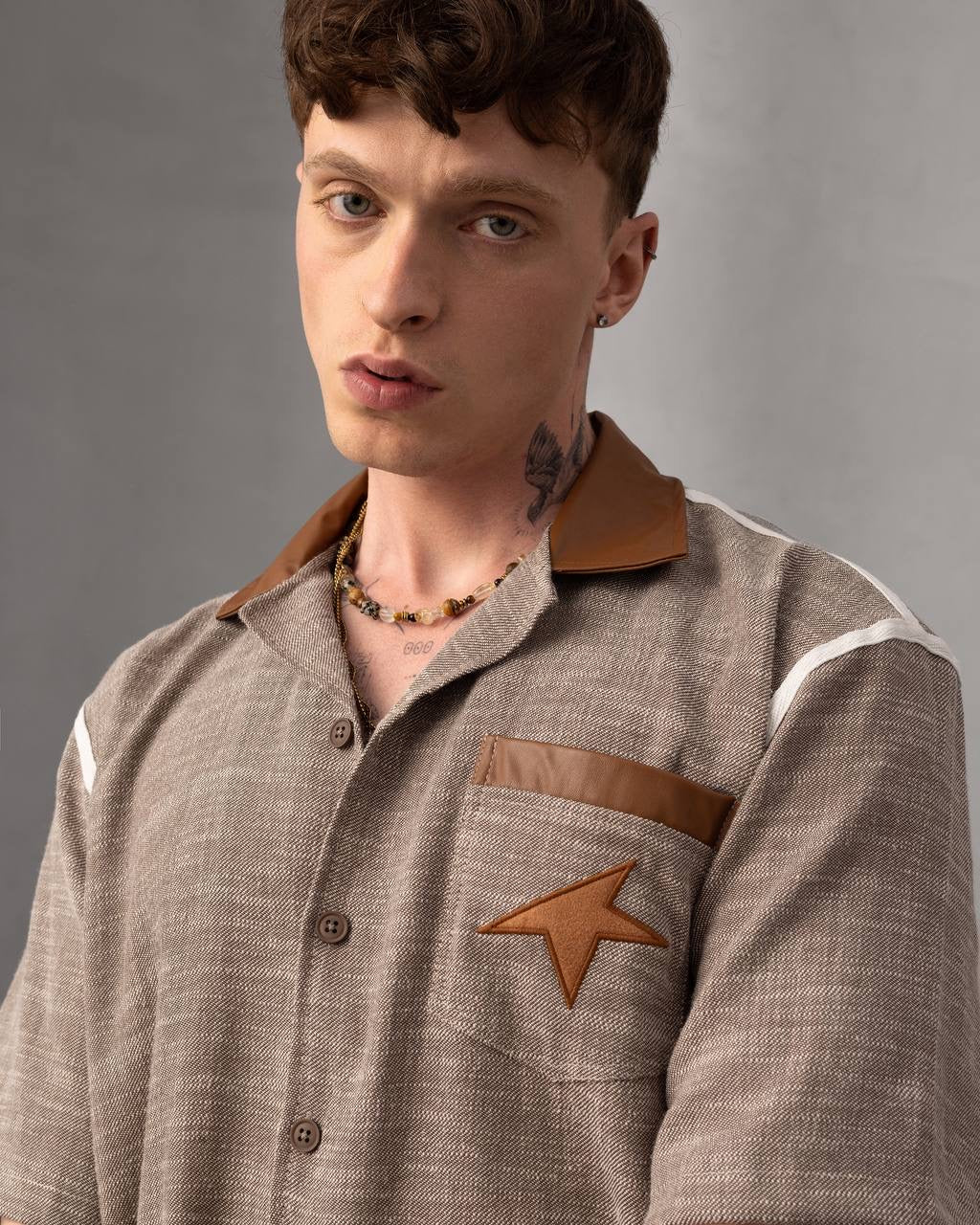 Star Pocket Button-Up Shirt – Men's Retro Style Summer Shirt