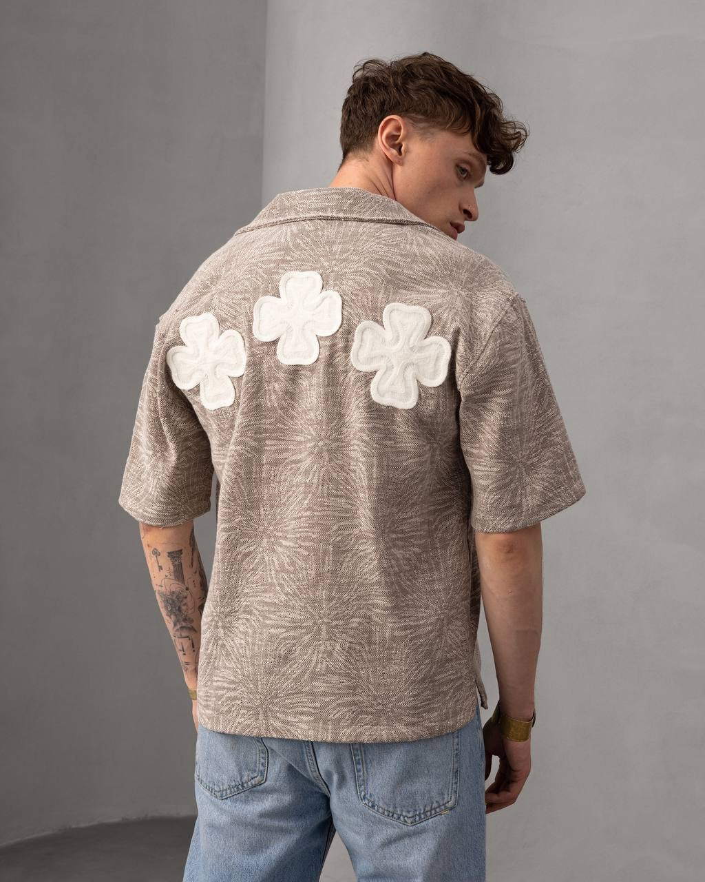 Clover Patch Button-Up Shirt – Men's Casual Summer Top