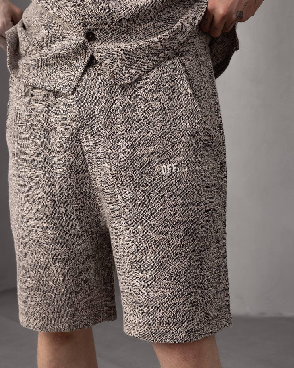 Floral Print Button-Up Shirt and Shorts Set