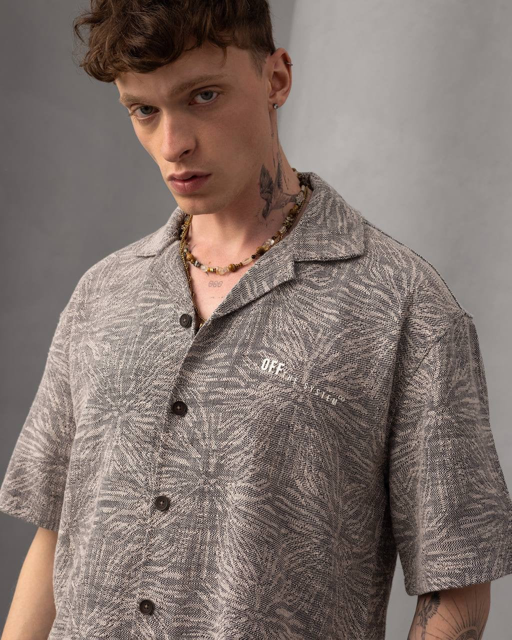 Floral Print Button-Up Shirt and Shorts Set