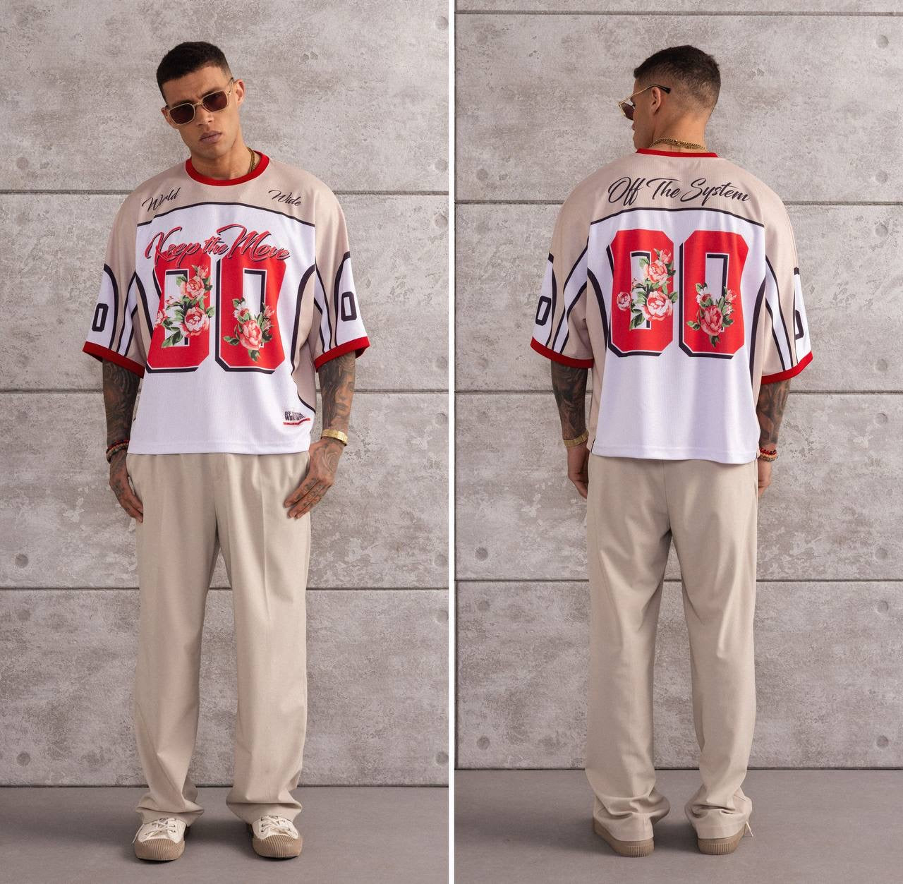 Floral Keep the Move Sports Oversized Jersey