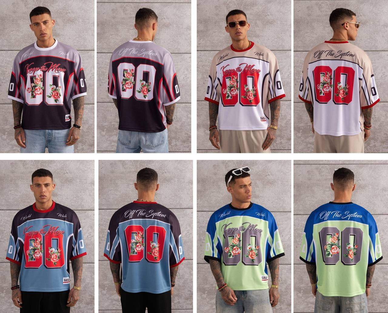 Floral Keep the Move Sports Oversized Jersey