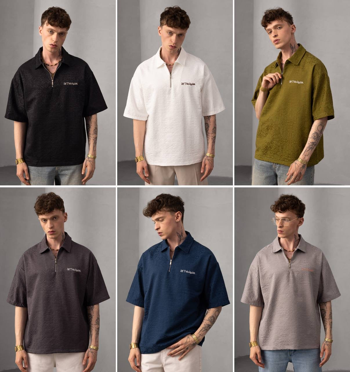 Off The System Zip Collar Casual Streetwear Shirt