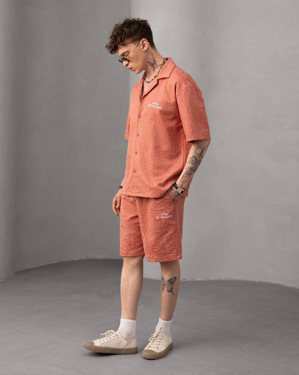 Men's Relaxed Fit Stylish Summer Outfit Casual Two-Piece Shirt & Shorts Set
