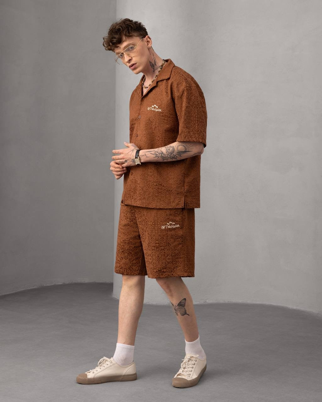 Men's Relaxed Fit Stylish Summer Outfit Casual Two-Piece Shirt & Shorts Set