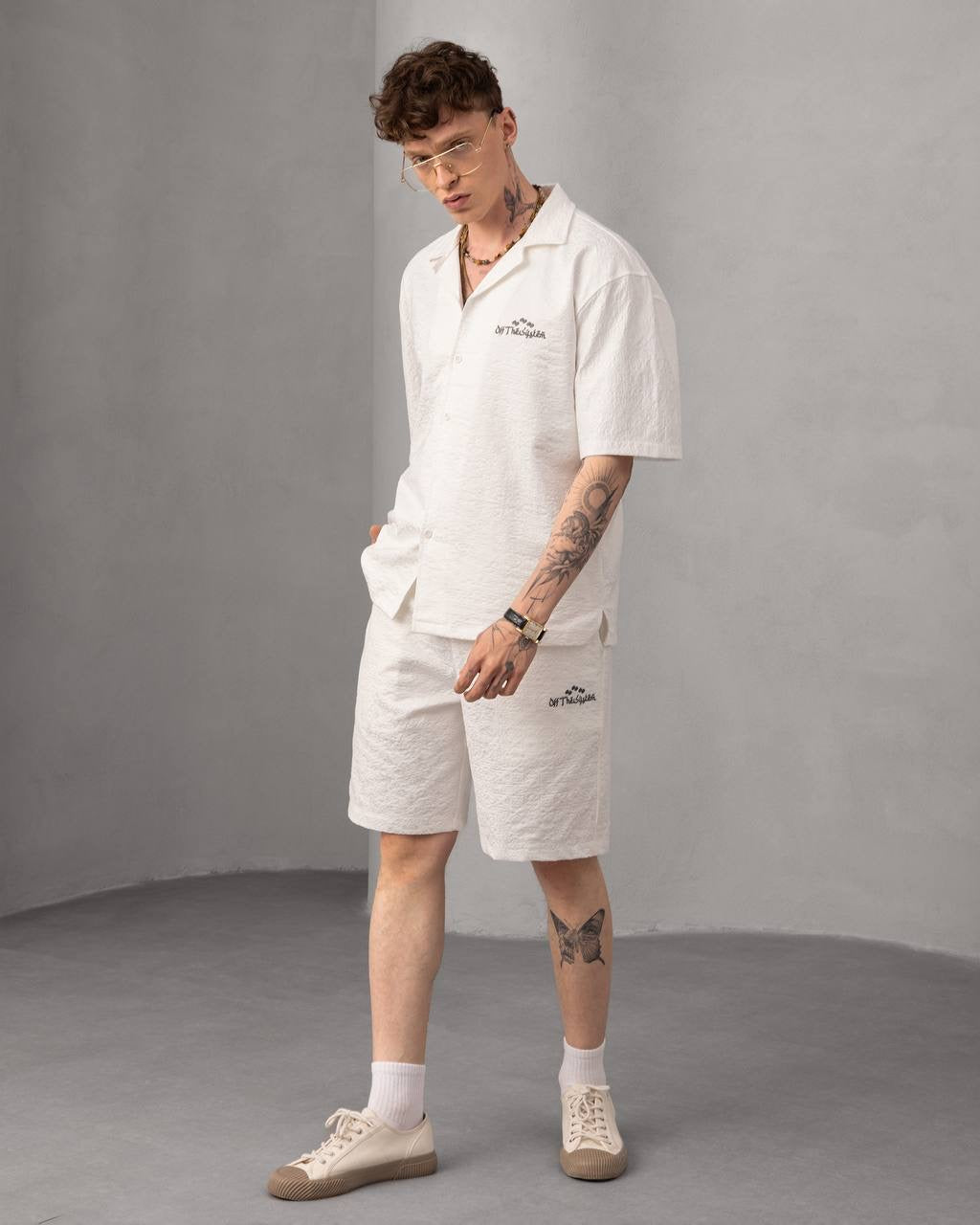 Men's Relaxed Fit Stylish Summer Outfit Casual Two-Piece Shirt & Shorts Set