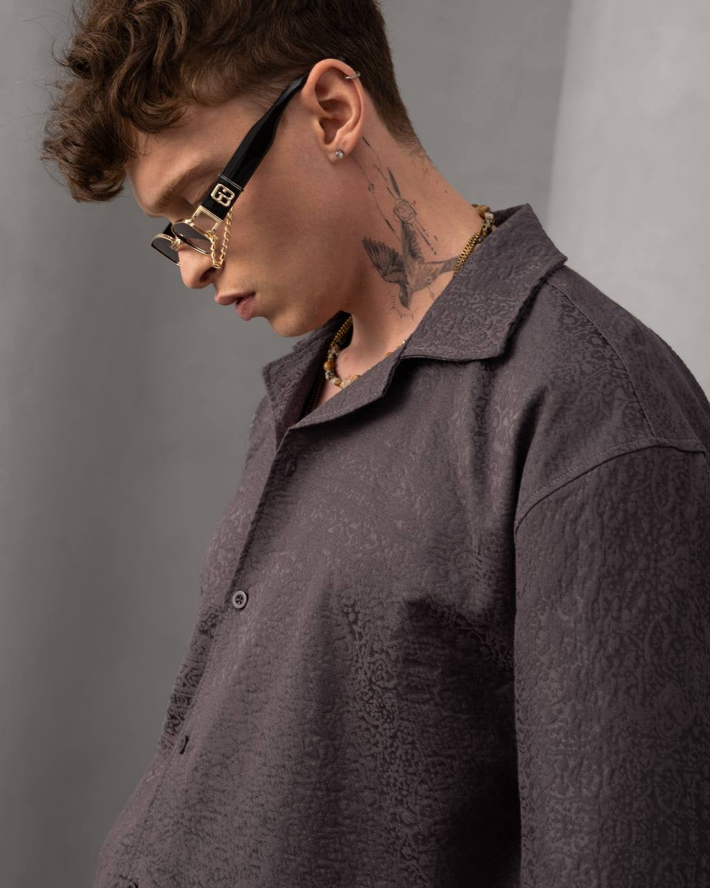 Men’s Casual Summer Shirt with Embroidered Logo