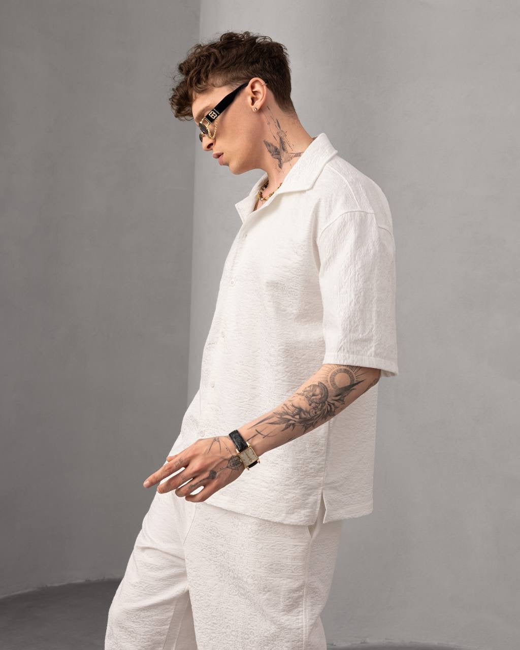 Men’s Casual Summer Shirt with Embroidered Logo
