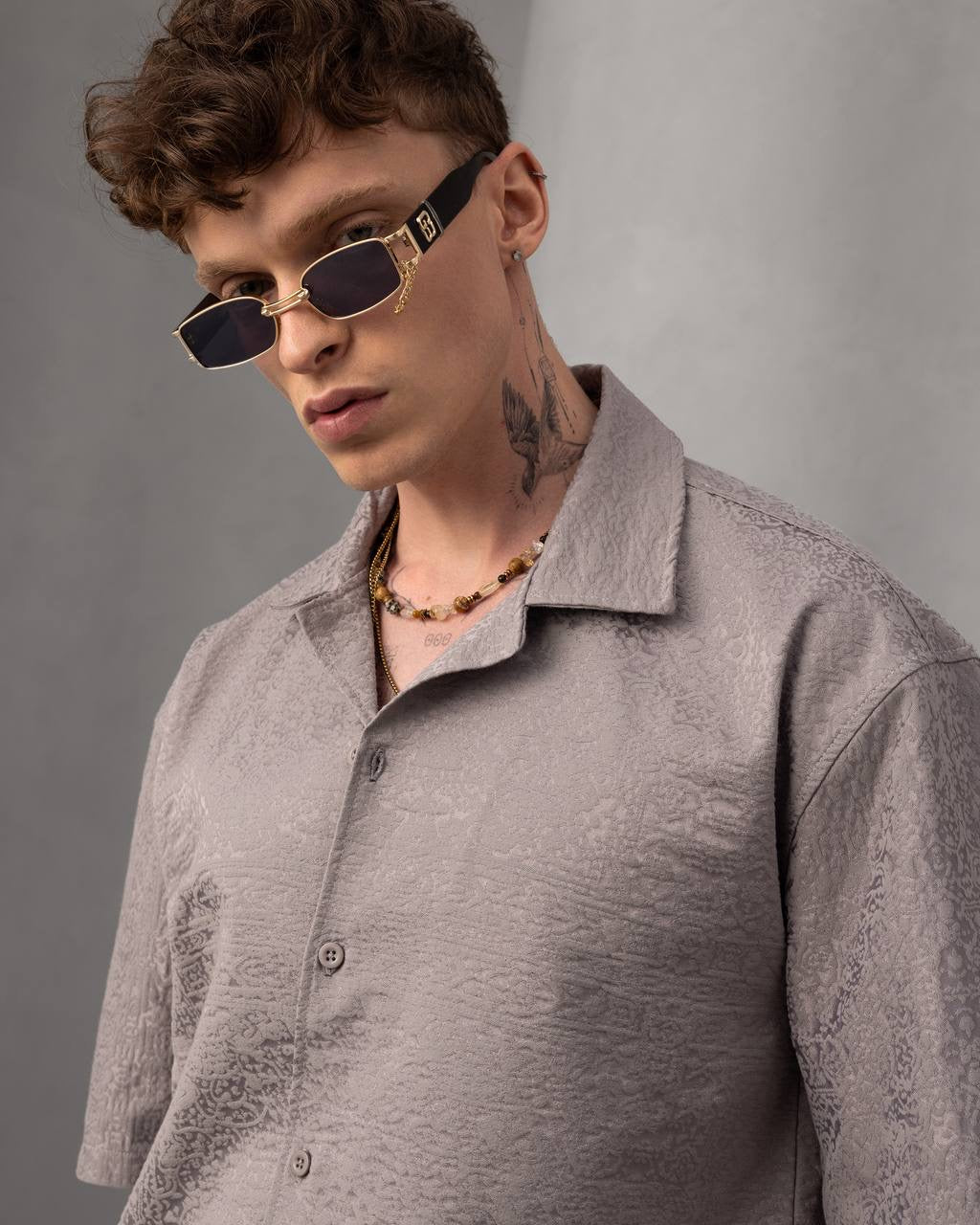 Men’s Casual Summer Shirt with Embroidered Logo