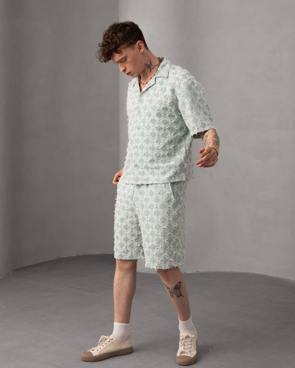 Men's Casual Floral Stylish Summer Shirt & Shorts Set