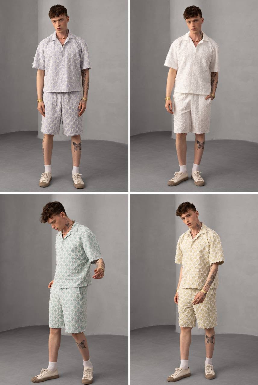 Men's Casual Floral Stylish Summer Shirt & Shorts Set