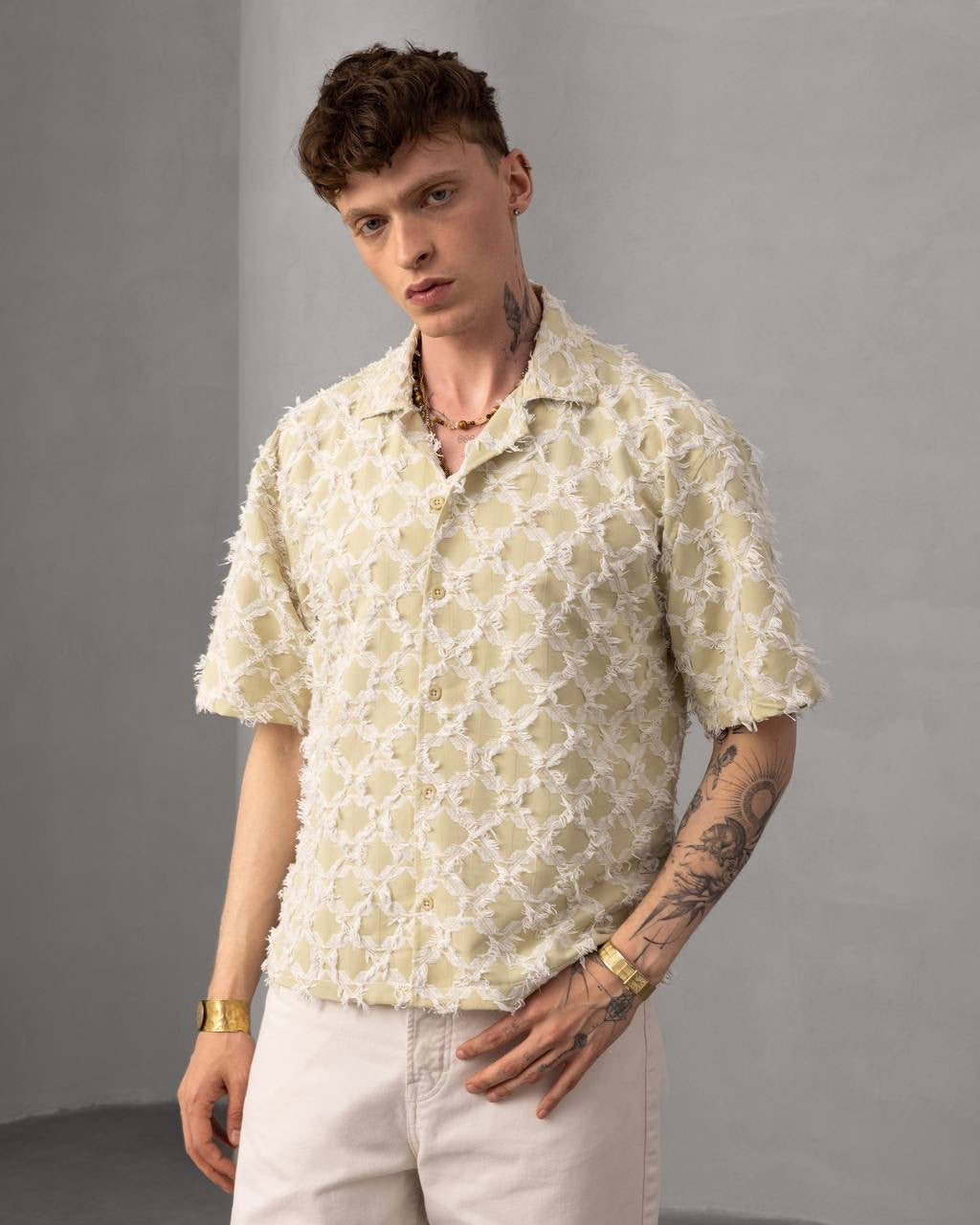 Men's Floral Short Sleeve Trendy Summer Shirt