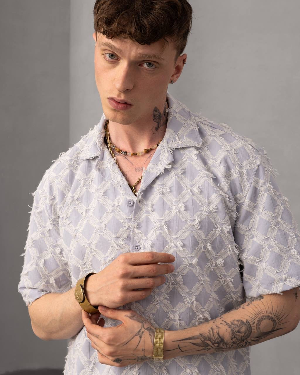 Men's Floral Short Sleeve Trendy Summer Shirt