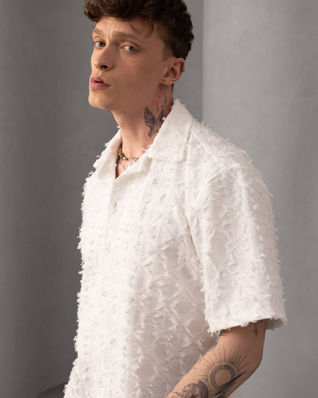 Men's Floral Short Sleeve Trendy Summer Shirt