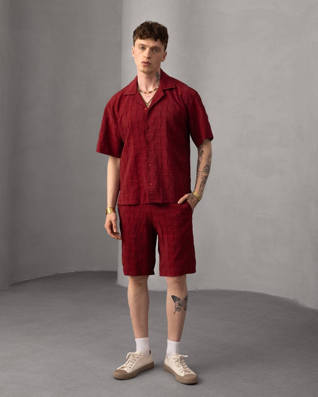 Casual Stylish Summer Outfit Short sleeves Shirt and Short Set