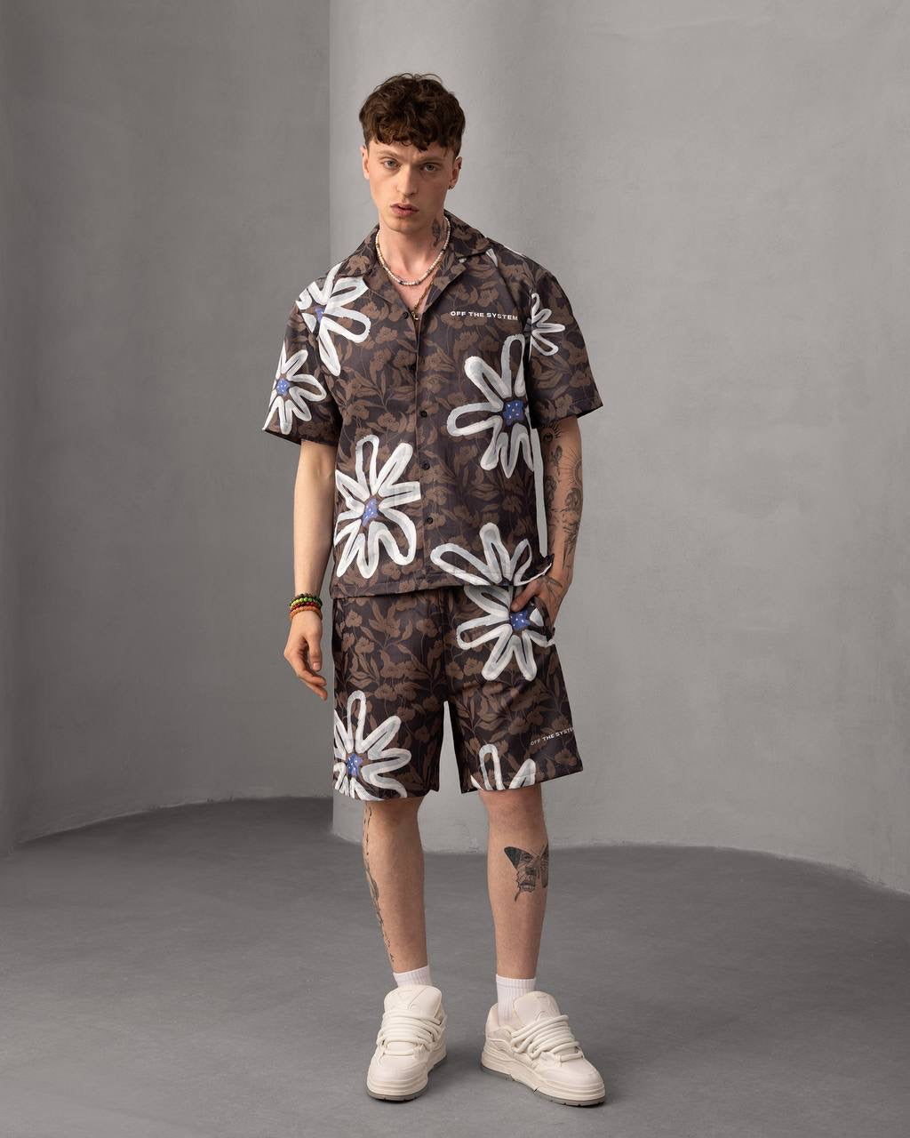 Floral Print Hawaiian Trendy Summer Shirt & Shorts Set