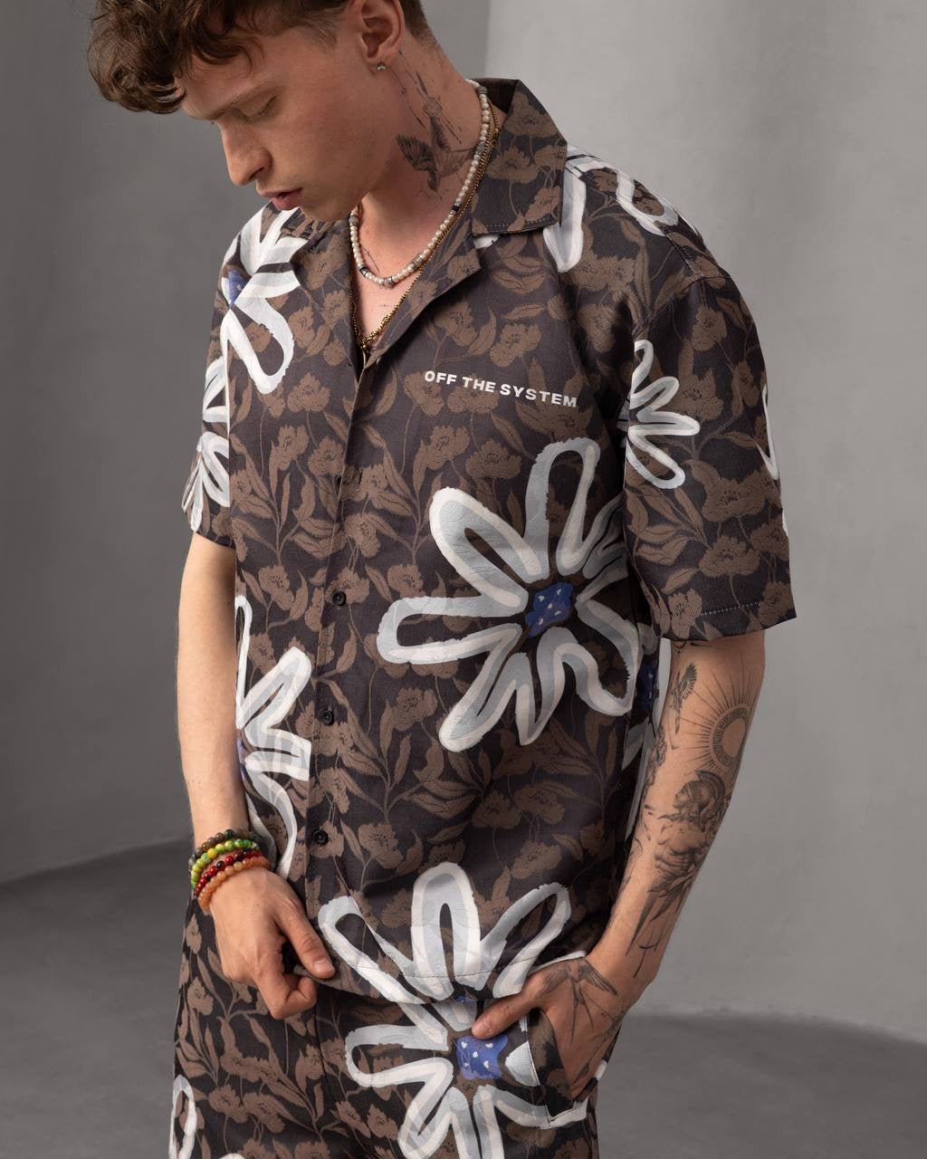 Floral Print Hawaiian Trendy Summer Shirt & Shorts Set