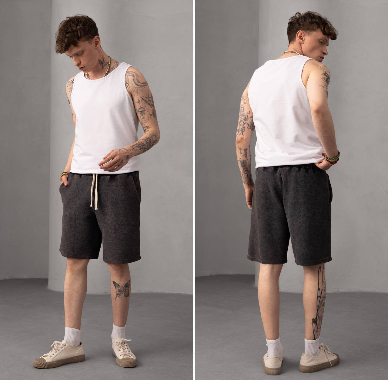 Graphic Floral Print Tank Top & Shorts Set Summer Outfit