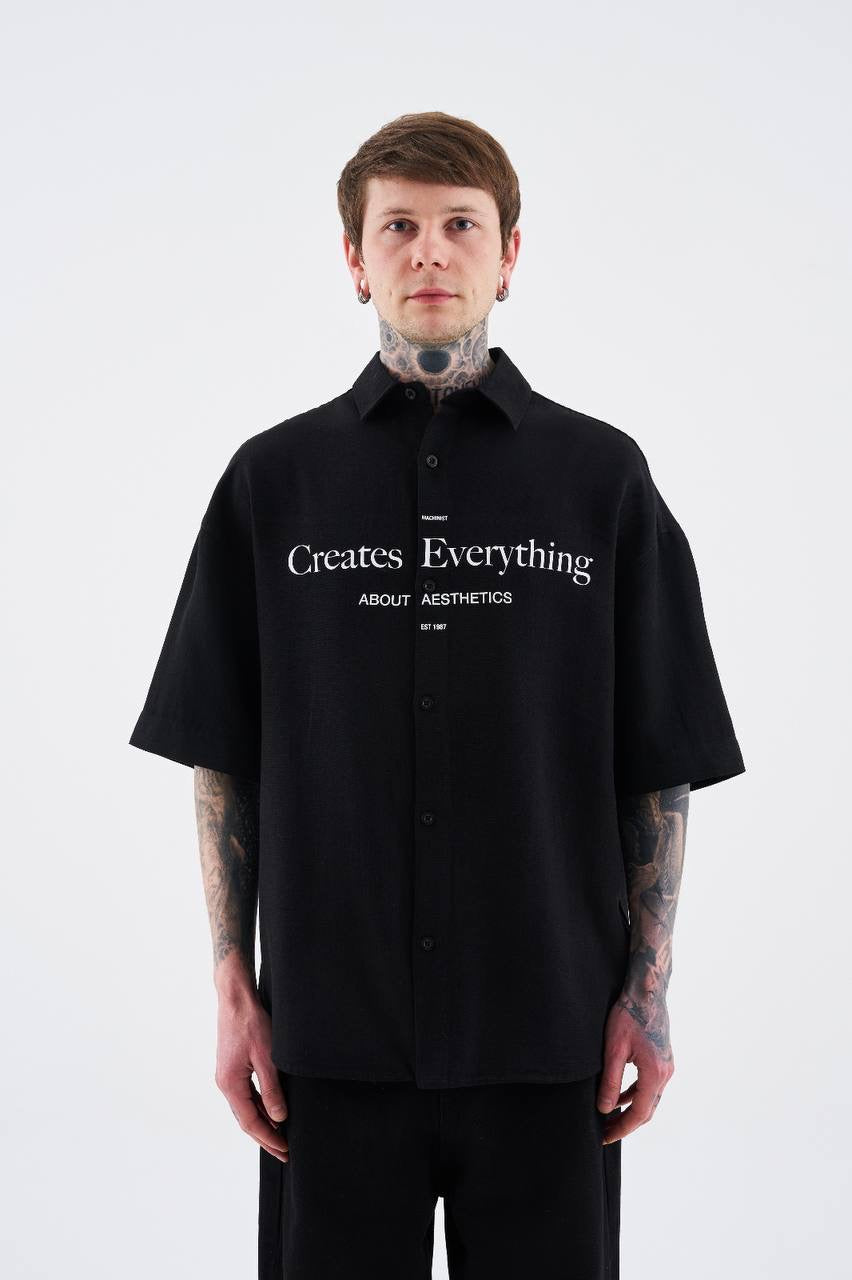 Men's Boxy Fit Casual Shirt with Detachable Sleeves in Soft Cotton