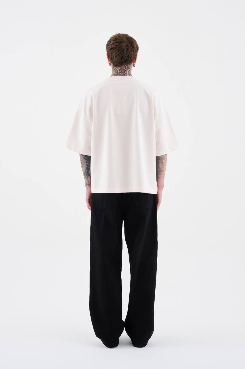 Men's Boxy Fit Short Sleeve T-Shirt in Coconut Milk Cotton