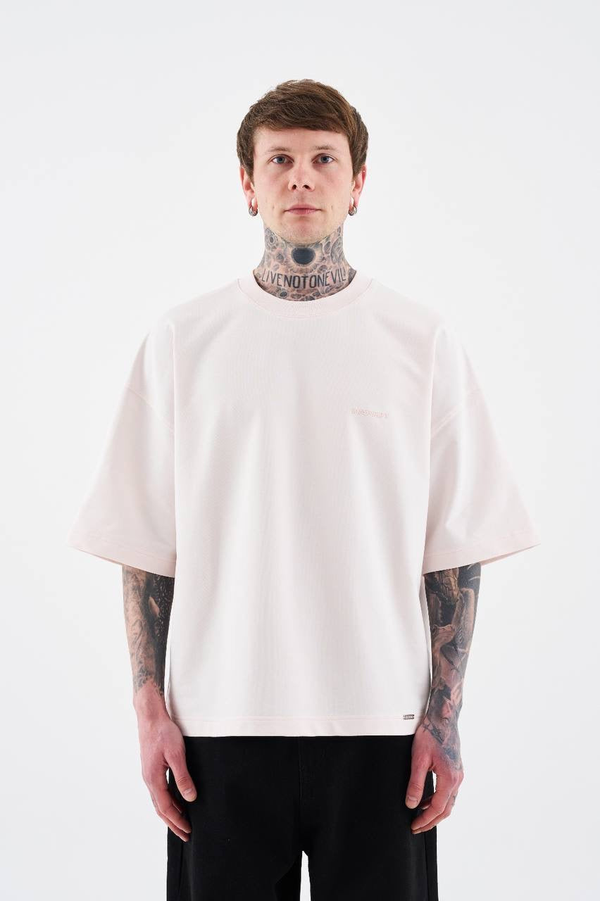 Men's Boxy Fit Short Sleeve T-Shirt in Coconut Milk Cotton