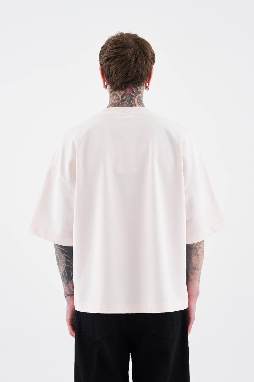 Men's Boxy Fit Short Sleeve T-Shirt in Coconut Milk Cotton