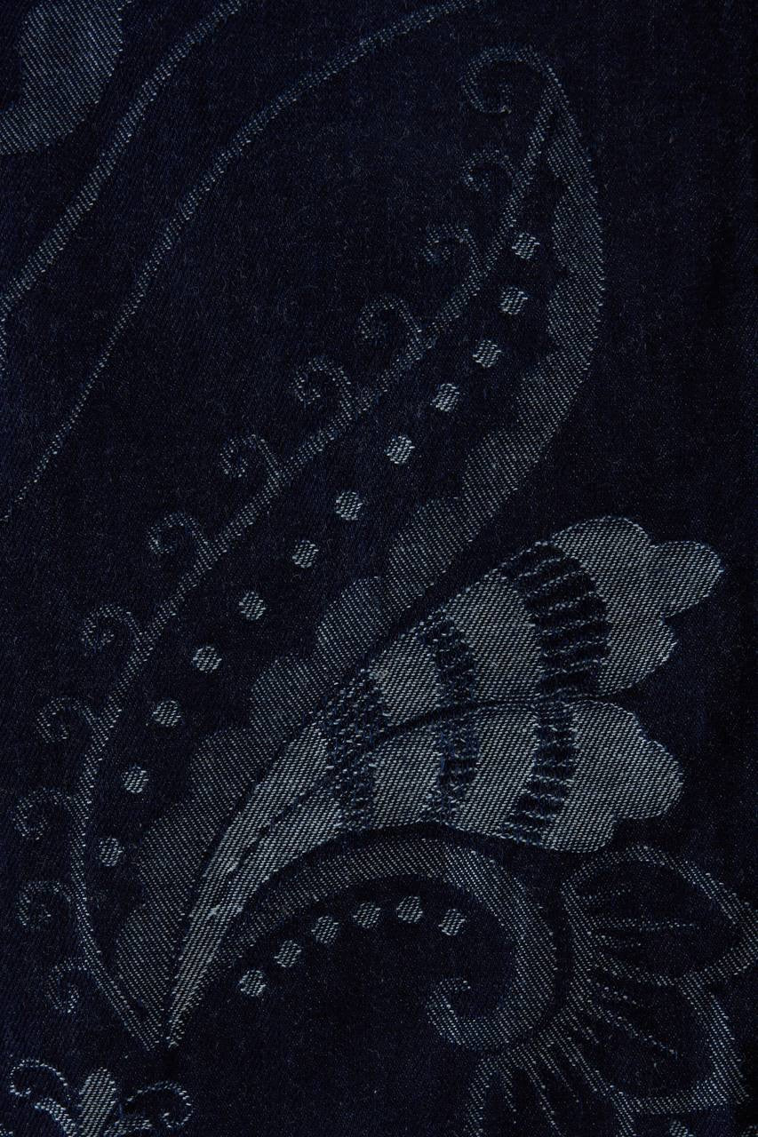 Men's Boxy Fit Short Sleeve Paisley Print Shirt in Soft Cotton