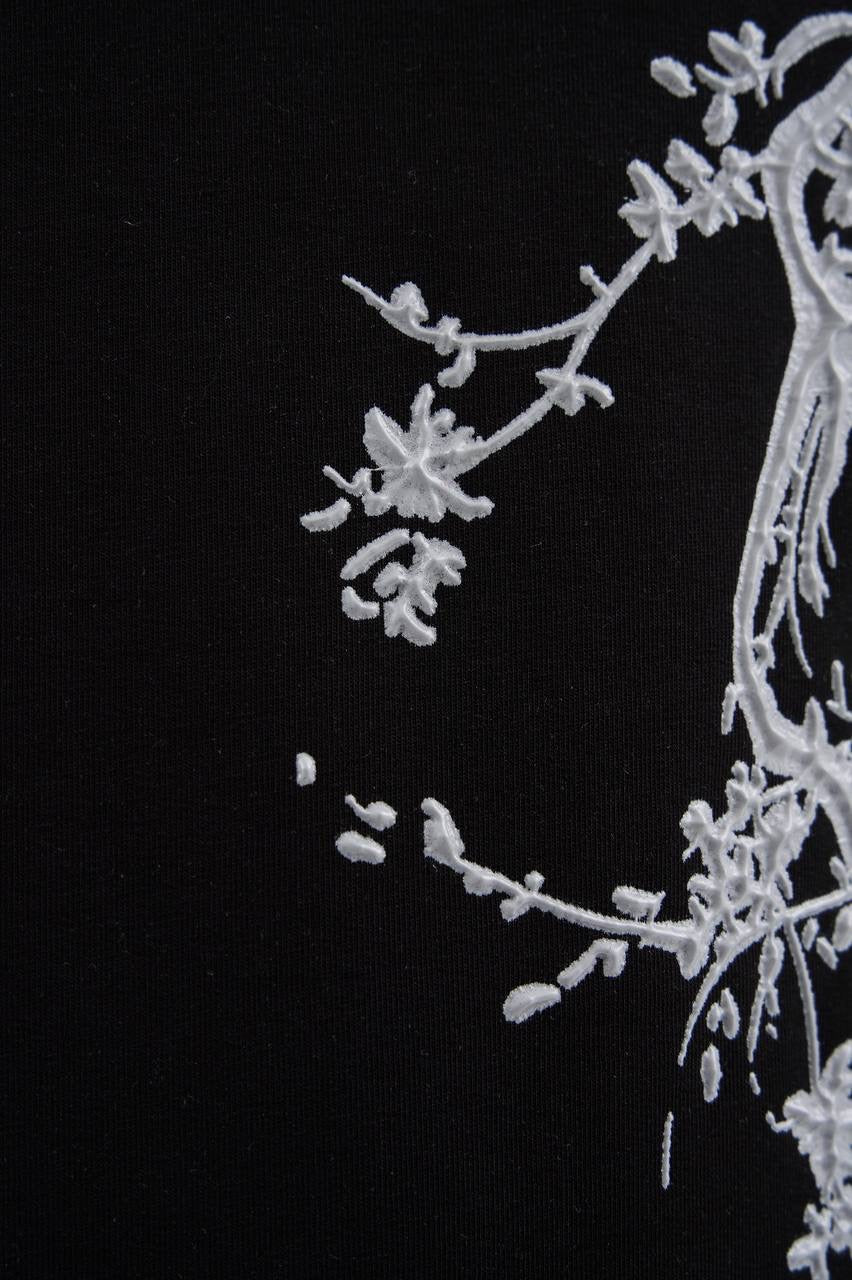 Men’s Boxy Fit Space-Inspired and Sleeve Print Short Sleeve T-Shirt