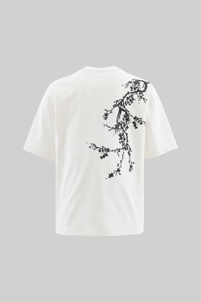 Men’s Boxy Fit Floral 3D Printed Short Sleeve T-Shirt in Soft Cotton