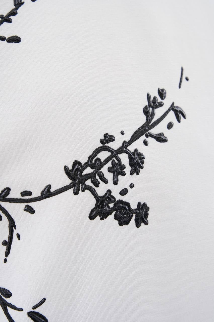 Men’s Boxy Fit Floral 3D Printed Short Sleeve T-Shirt in Soft Cotton