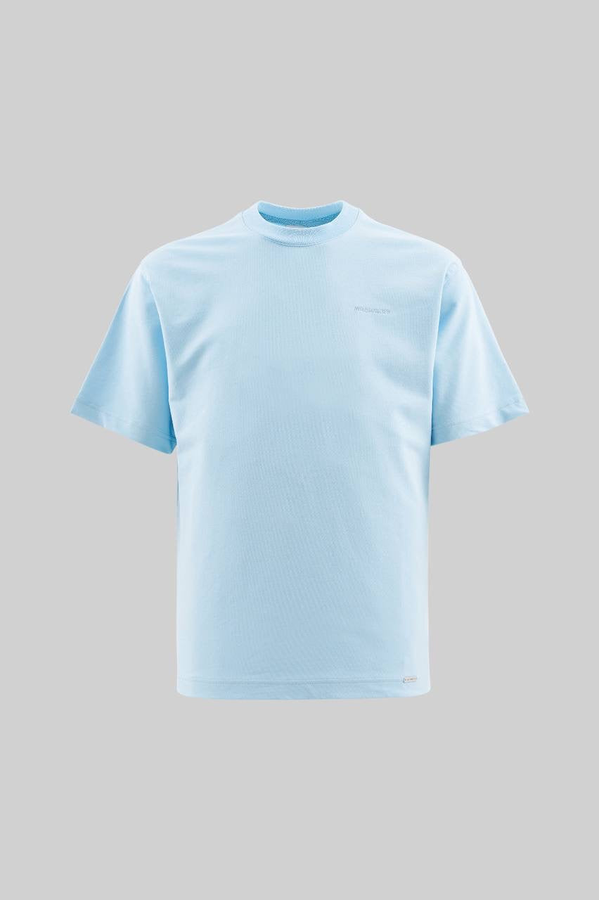 Men's Boxy Fit Short Sleeve T-Shirt in Light Blue Soft Cotton