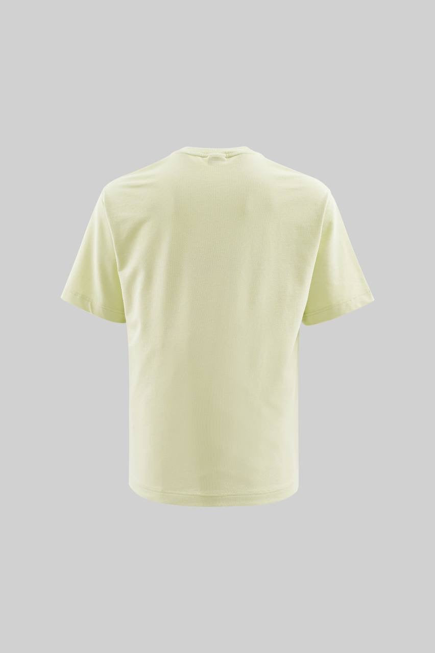 Men's Boxy Fit Short Sleeve T-Shirt in Pastel Yellow Soft Cotton