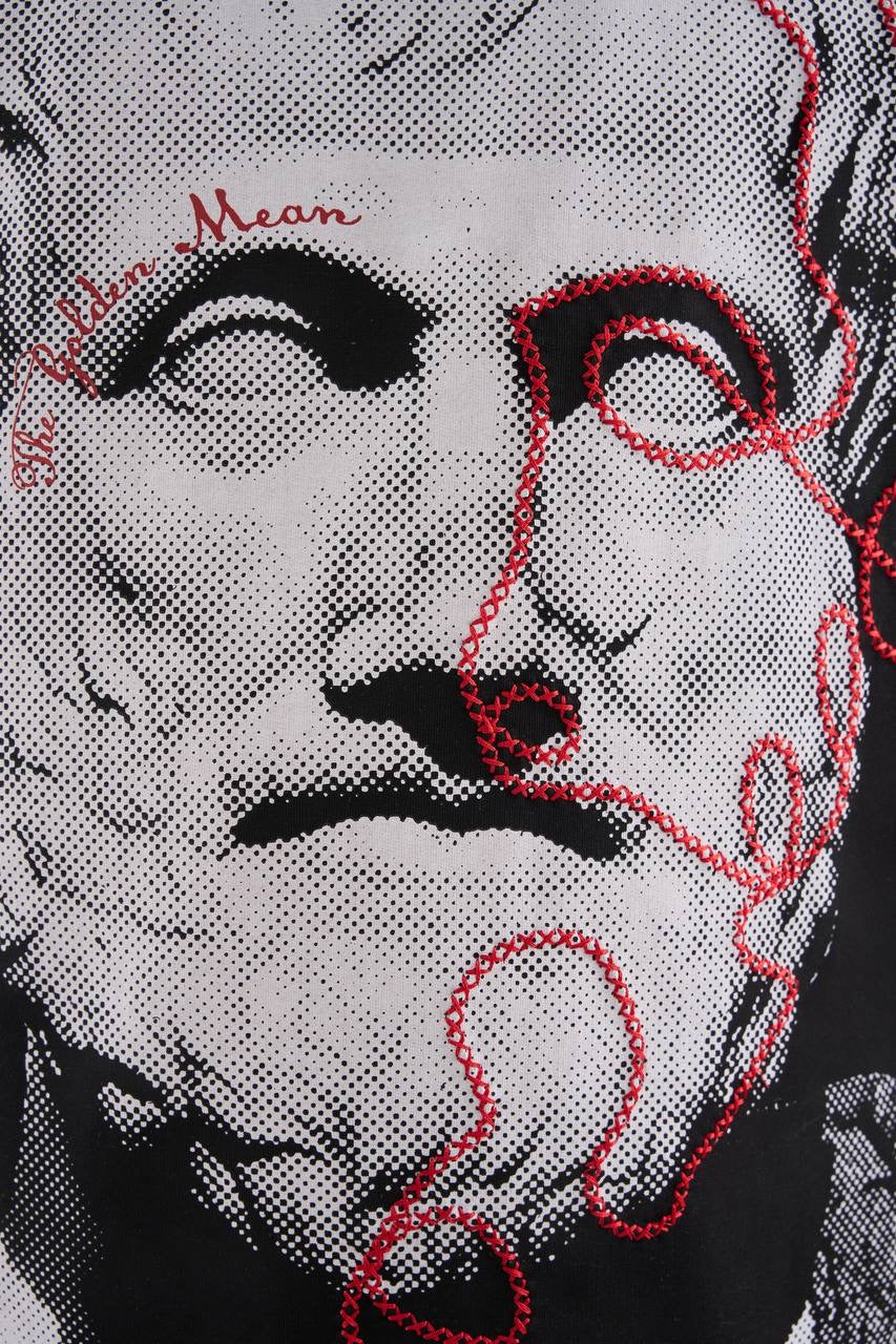 Men's Boxy Fit Short Sleeve T-Shirt in Navy Blue Soft Cotton