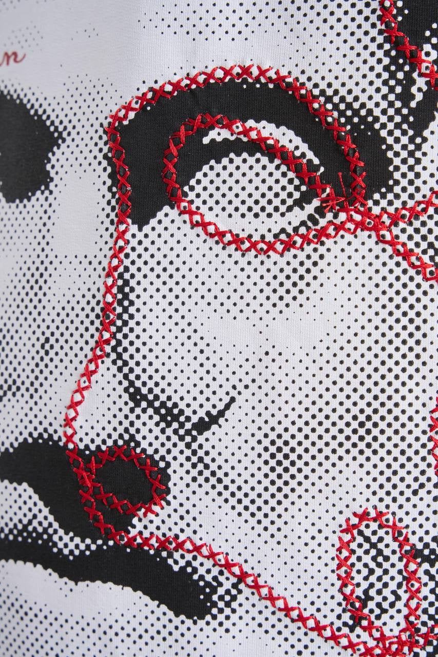 Men's Boxy Fit Short Sleeve Laced T-Shirt in Soft Cotton