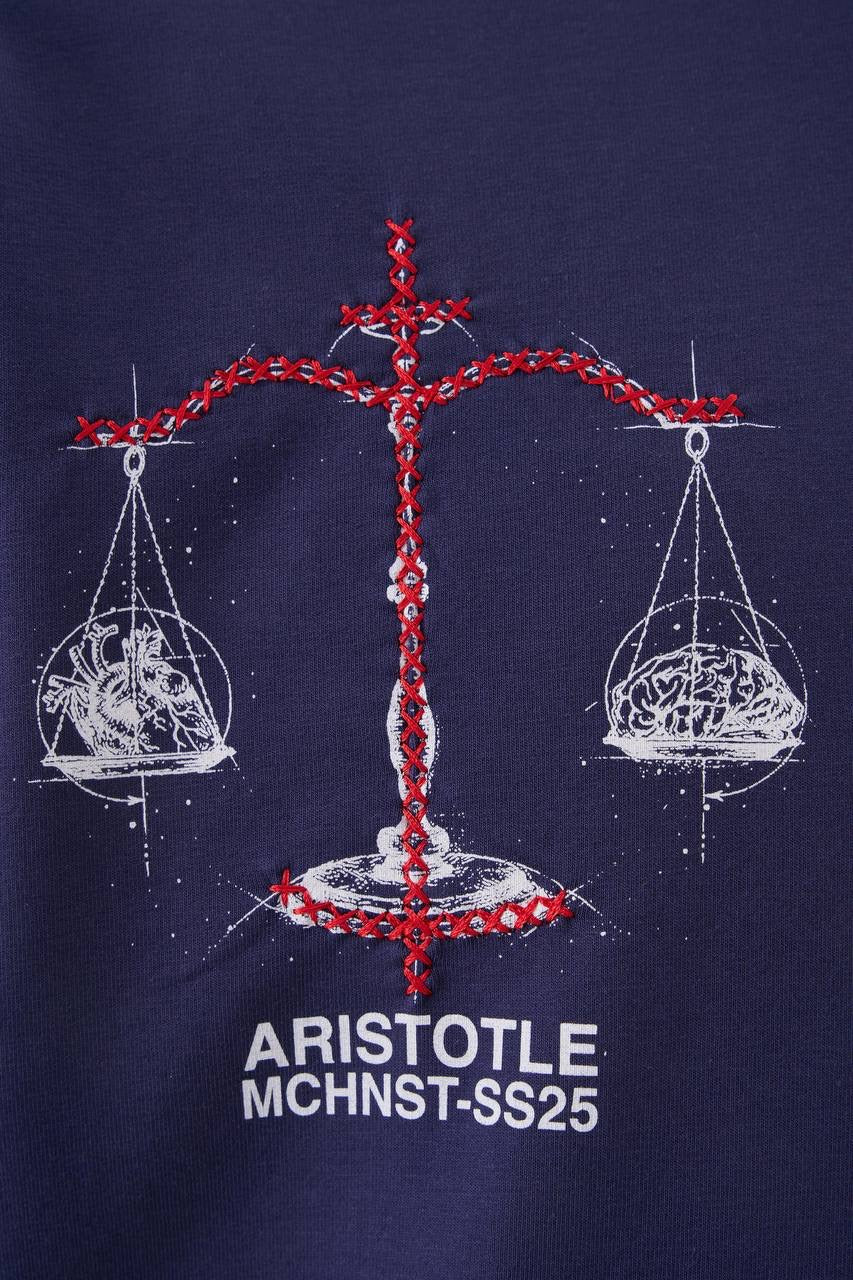 Men's Boxy Fit Short Sleeve T-Shirt in Navy Blue Soft  Cotton