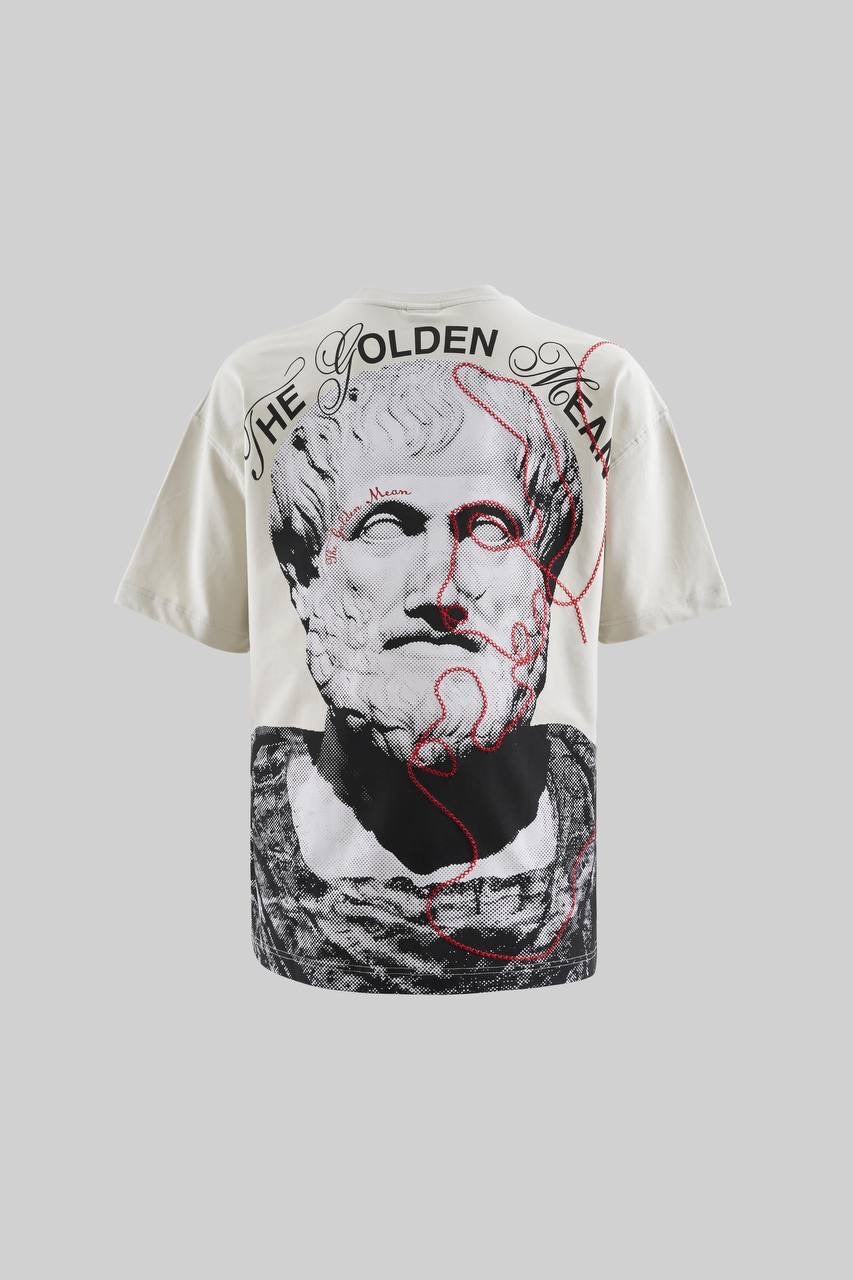 Men's Boxy Fit Short Sleeve T-Shirt in Ecru Soft Cotton