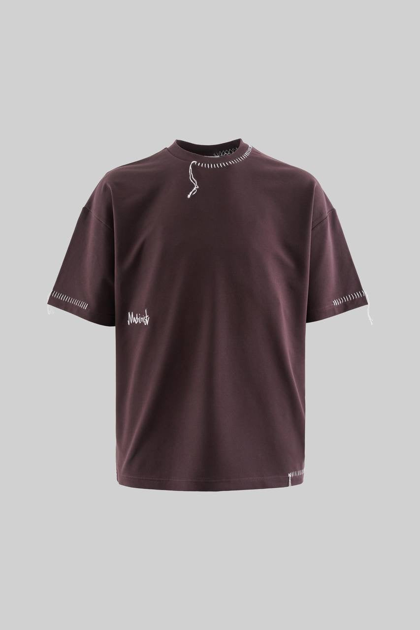 Men’s Boxy Fit Short Sleeve T-Shirt in Soft Cotton – Brown