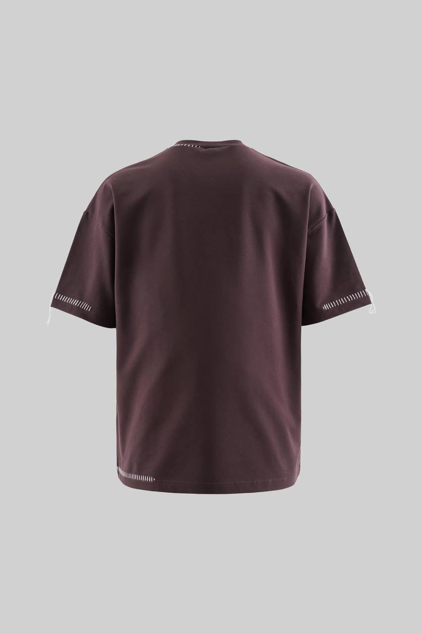 Men’s Boxy Fit Short Sleeve T-Shirt in Soft Cotton – Brown
